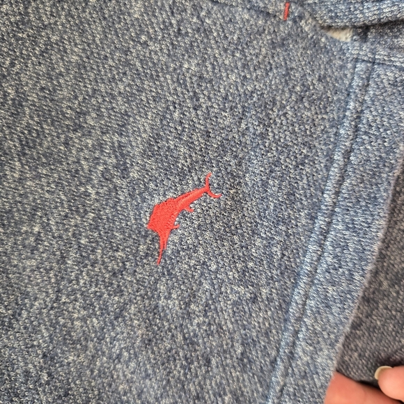 Tommy Bahama Men's Navy Gray Sweater - Picture 3 of 8